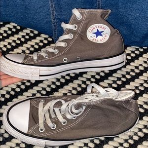 Gray hightop converse
